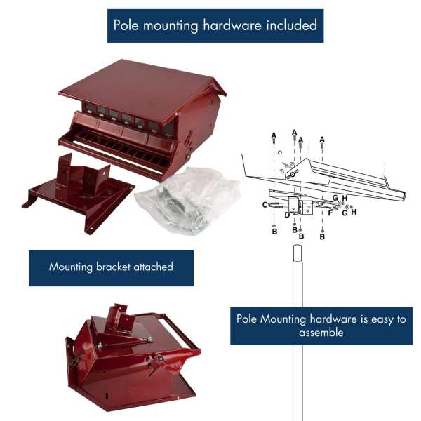 Bird Lover's Choice Squirrel-Proof Feeder Red